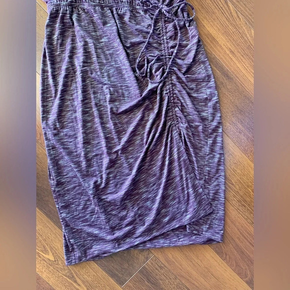 LANE BRYANT MARLED CROSSOVER SIDE-DRAWSTRING MAXI DRESS Sz 18/20P NWT - Picture 10 of 11